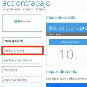 Selecciona un plan de publicación.