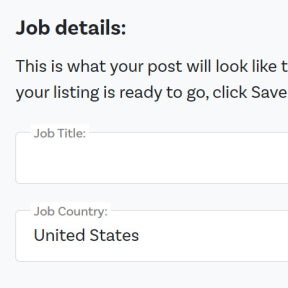 Create your job post.