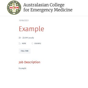 Preview your job advertisement.