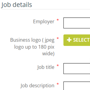 Fill out the online job posting form.