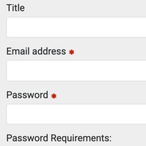 Create your account.