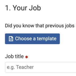 Create your job post.