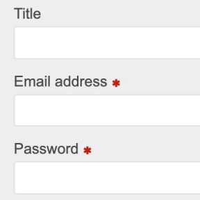 Create your account.