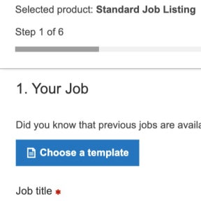 Create your job post.