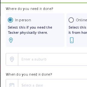 Add a location and date to your task.