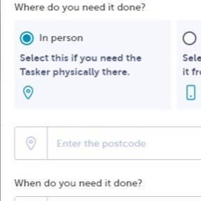Add a location and date to your task.