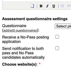 Add a questionnaire (optional).
