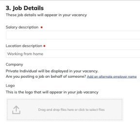 Add details about the position.