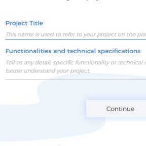 Add in project details.