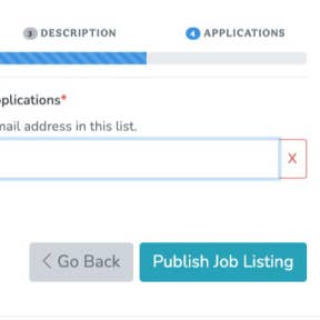 Add the application email.