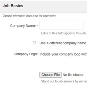 Add your job details.