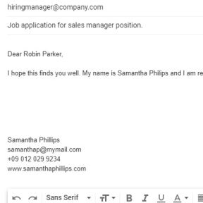 Address hiring managers by name if possible.