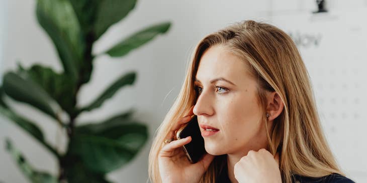 An administrative assistant making appointments.