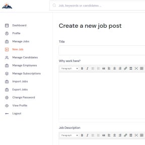 Create a job post.