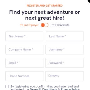 Register for an Adventure Job Board account.