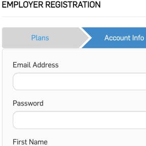 Register your employer account.