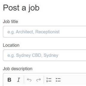 Create and post your job ad.