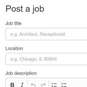 Create and post your job ad.
