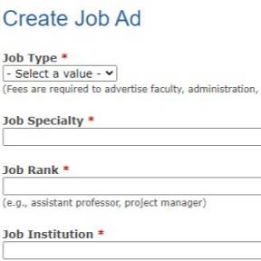 Create your job post.