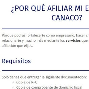 Afíliate al organismo.
