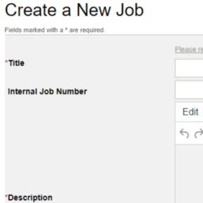 Create a job post.