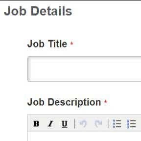 Complete the online job details form.