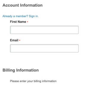 Provide your account and billing information.