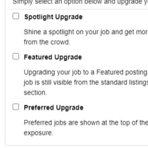 Select an optional upgrade.