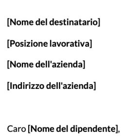 Aggiungi le informazioni sul dipendente.