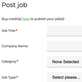 Create your job post.