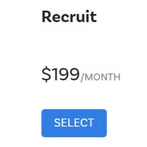 Select a job posting plan.