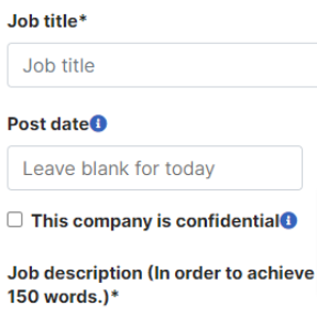 Create your job post.