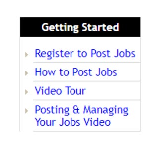 Start the job posting process.