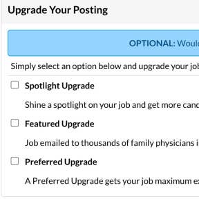 Upgrade your posting.