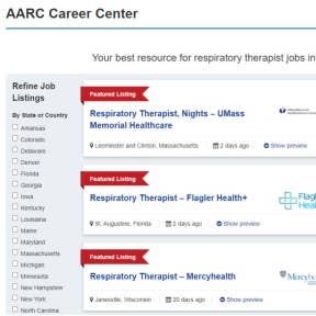 Go to the AARC career center.