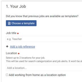 Create a job ad.