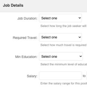 Create your job post.