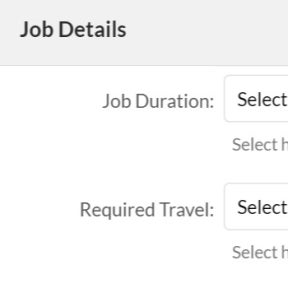 Fill in the job post details.