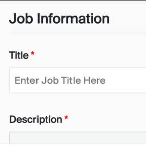 Create your job post.