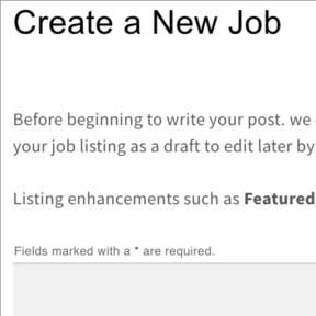 Create your job post.