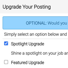 Select optional upgrades.