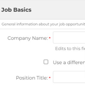 Create your job post.