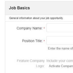 Enter your job details.