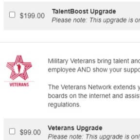 Select an optional upgrade.
