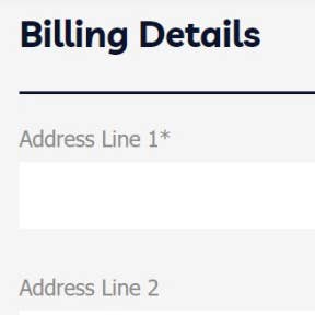 Add your billing information.