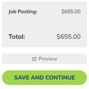 Preview your job post.