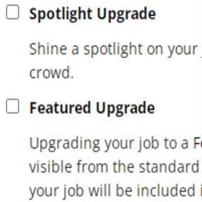 Upgrade your job post.