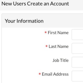Create your account.
