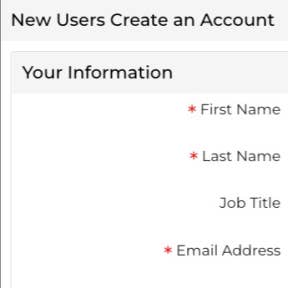 Create your account.