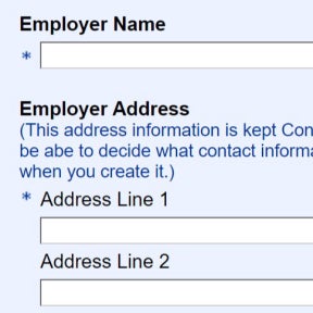 Register an employer account.
